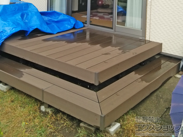 群馬県北群馬郡榛東村ののウッドデッキ 樹ら楽ステージ 施工例