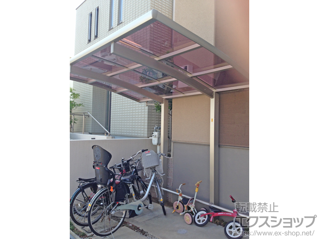 大阪府吹田市ののサイクルポート・駐輪場 レイナポートグランミニ 積雪〜20cm対応+レイナポートグランミニ 車止めバー 1本入り 長さ29用×1セット 施工例