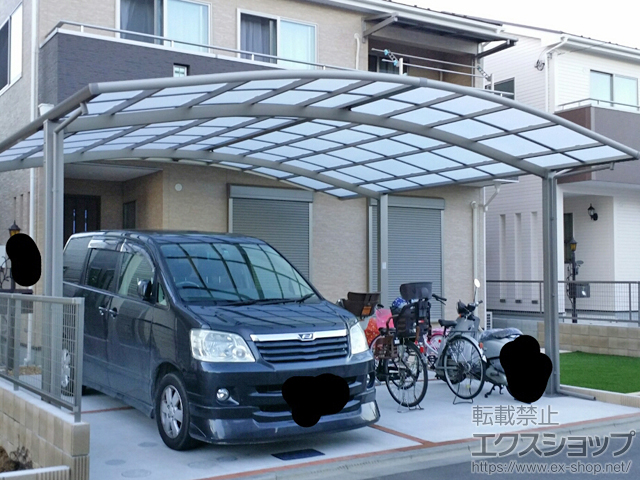 千葉県印西市ののカーポート ネスカR (ラウンドスタイル) ワイド　積雪〜20cm対応 施工例