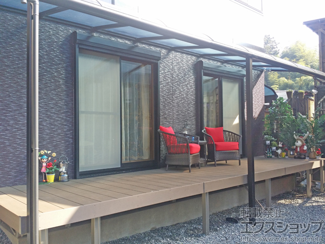 福岡県福岡市のLIXIL リクシル（トステム）のウッドデッキ レストステージ 幕板納まり 施工例