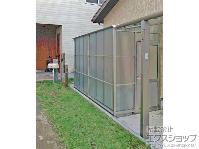 広島県福山市ののストックヤード ストックヤードII 両側ドア付きタイプ 積雪〜20cm対応 施工例