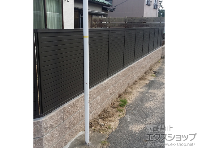 福井県敦賀市ののフェンス・柵 プレスタフェンス5型 フリーポールタイプ 施工例