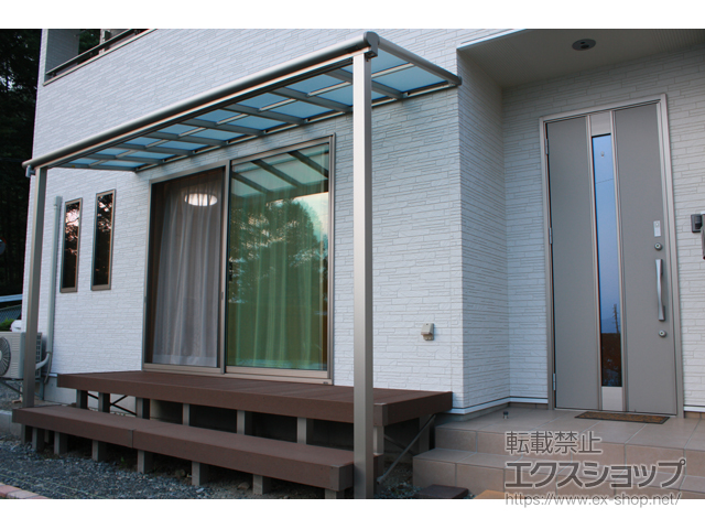 長野県諏訪市ののテラス屋根 ヴェクターテラス F型 1500 テラスタイプ 単体　積雪〜50cm対応 施工例