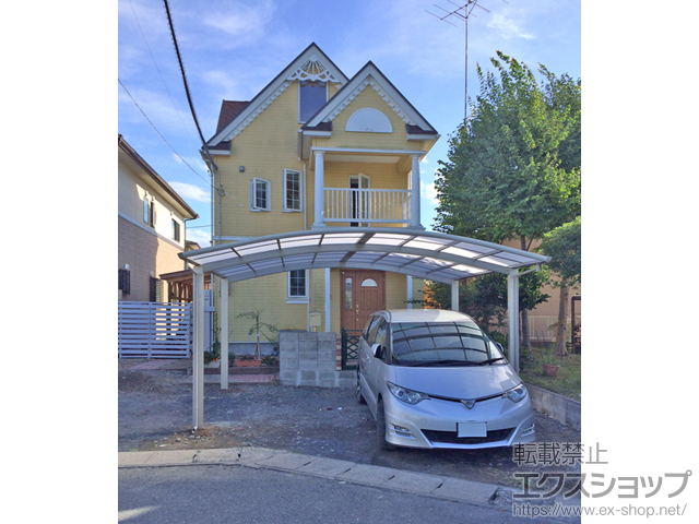 宮城県登米市ののカーポート プレシオスポート ワイド 積雪〜20cm対応 施工例