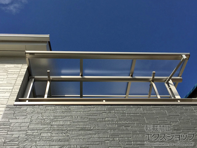 岐阜県岐阜市ののバルコニー・ベランダ屋根 ヴェクターテラス F型 屋根タイプ 単体 積雪〜20cm対応 施工例