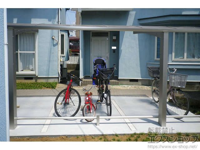 千葉県千葉市ののサイクルポート・駐輪場 レイナポートグランミニ 積雪〜20cm対応＋レイナポートグランミニ 車止めバー 長さ51用×1セット 施工例