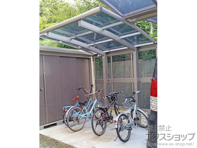 愛知県田原市ののサイクルポート・駐輪場 レイナポートグランミニ 積雪〜20cm対応+レイナポートグランミニ用　サイドパネル 施工例