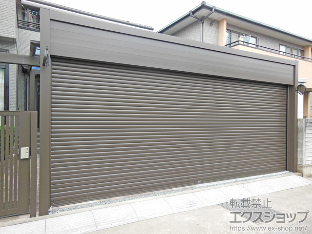 愛媛県松山市ののガレージシャッター ワイドシャッターS型 Fタイプ 施工例