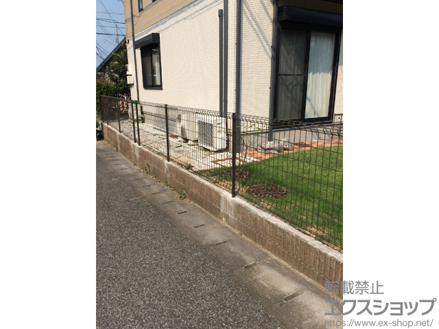 千葉県柏市ののフェンス・柵 ハイグリッドフェンスUF8型 フリーポールタイプ 施工例