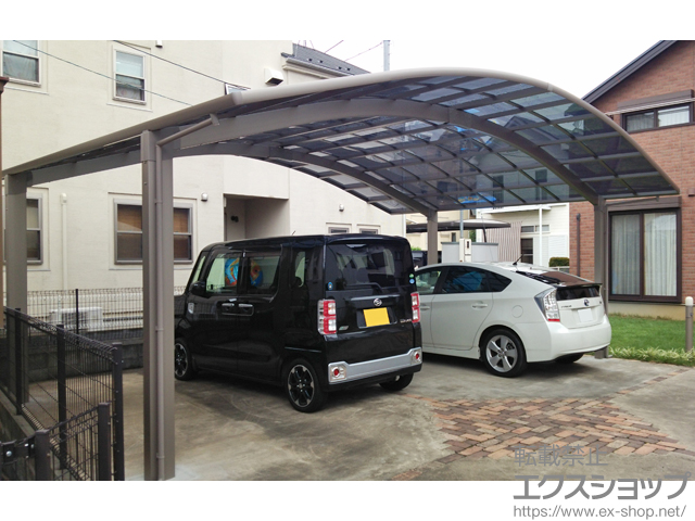 東京都昭島市のLIXIL リクシル（トステム）のカーポート リベルポートシグマIII 3台用 積雪〜20cm対応 施工例