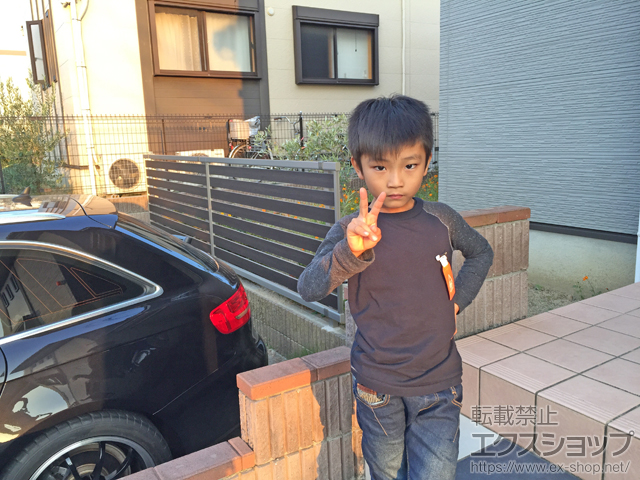 大阪府茨木市ののフェンス・柵 ルシアスフェンスF04型 横板 木目カラー 自由柱仕様 施工例