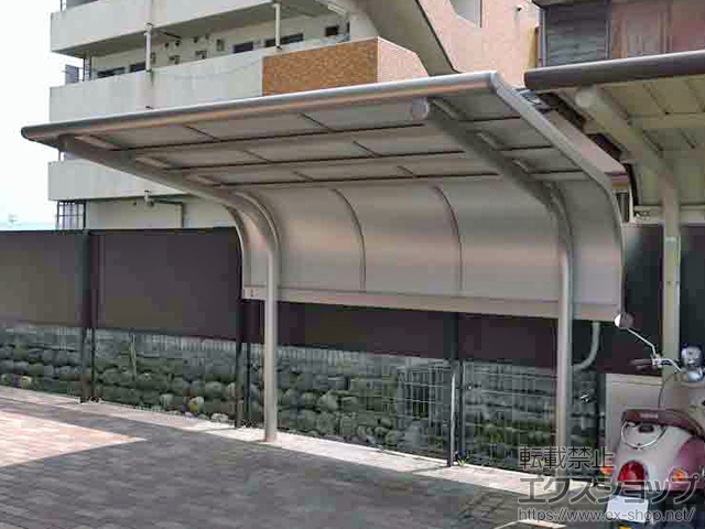 福岡県八女市ののサイクルポート・駐輪場 サイクルキャップ 積雪〜20cm対応 施工例