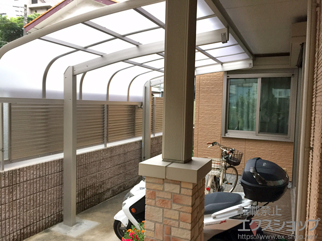 神奈川県横須賀市ののカーポート プレシオスポート アルファ 積雪〜20cm対応+プレシオスポート アルファ用　オプション 施工例