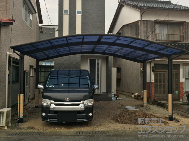 島根県益田市ののカーポート レイナツインポートグラン 積雪〜20cm対応 施工例