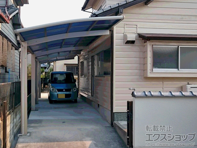 岡山県瀬戸内市ののカーポート レイナポートグラン 縦連棟　積雪〜20cm対応 施工例