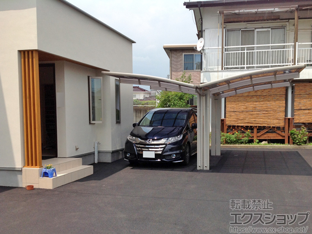 静岡県富士宮市ののカーポート レイナポートグラン Y合掌　積雪〜20cm対応　　Y51-24・24 施工例