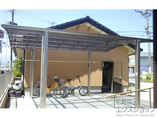 長崎県諫早市ののカーポート ネスカR (ラウンドスタイル) ワイド 積雪〜20cm対応 施工例