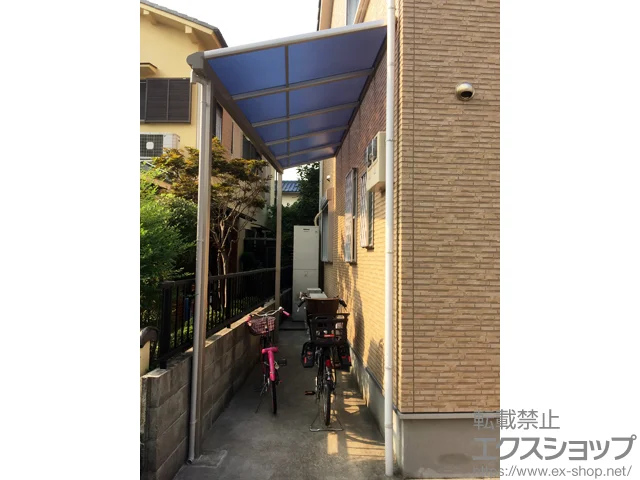 大阪府高槻市のYKKAPのテラス屋根 ヴェクターテラス F型 テラスタイプ 単体 積雪～20cm対応 施工例