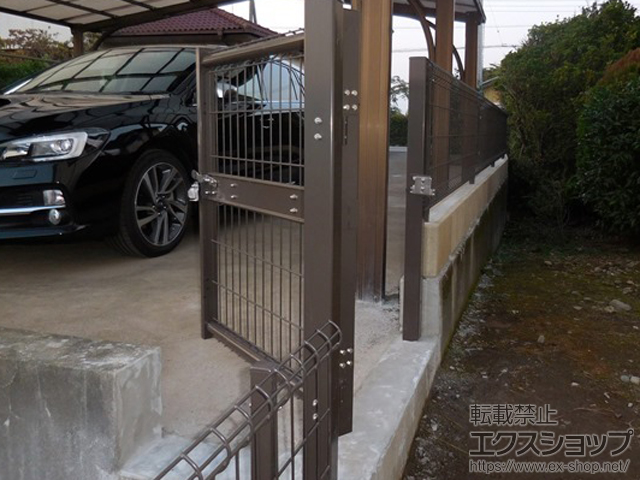 群馬県太田市のの門扉 ハイグリッド門扉N8型 片開き 柱使用 施工例