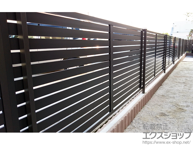 宮城県角田市ののフェンス・柵 プレスタフェンス7Y型  フリーポールタイプ 施工例