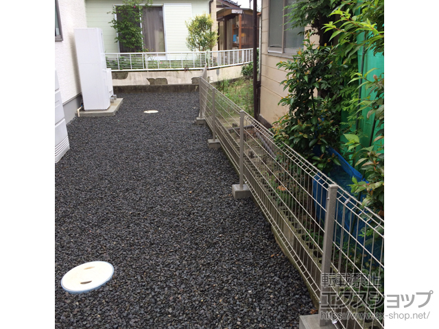 福島県福島市ののフェンス・柵 ハイグリッドフェンスUF8型 フリーポールタイプ 施工例