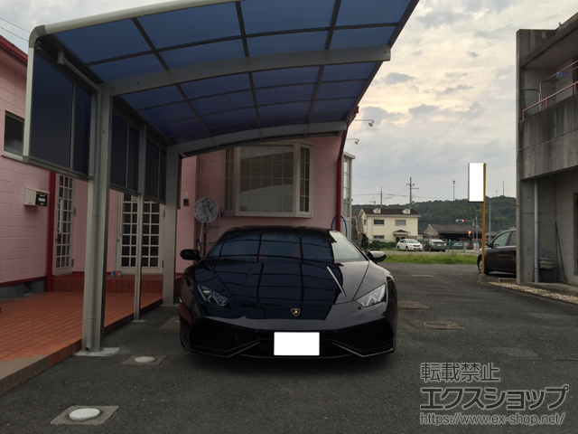 兵庫県加東市ののカーポート プレシオスポート 積雪〜20cm対応＋ プレシオスポート サイドパネル 施工例