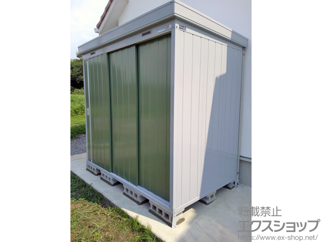 熊本県阿蘇市のの物置・屋外倉庫 ネクスタ 一般型（NXN-30S OG）＋ネクスタ オプション 施工例