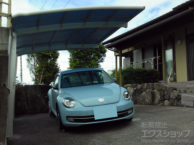 福岡県福岡市ののカーポート レイナポートグラン　積雪〜20cm対応＋着脱式サポート　標準・ハイルーフ兼用　2本入り×1セット 施工例