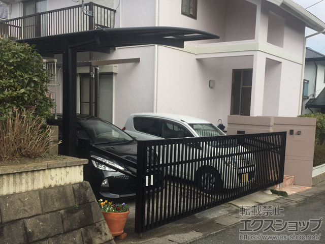 福岡県北九州市ののカーゲート ワイドオーバードアS4型 手動式 48-12 施工例