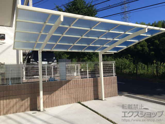 神奈川県横浜市ののカーポート ネスカR (ラウンドスタイル) 積雪〜20cm対応 施工例