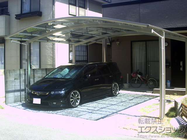 岡山県岡山市ののカーポート プレシオスポート ワイド 積雪〜20cm対応 施工例