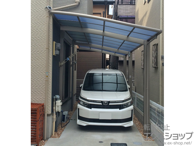 大阪府堺市ののカーポート ネスカR (ラウンドスタイル) 延長 積雪〜20cm対応 施工例