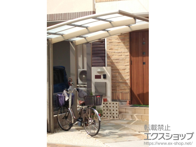 大阪府東大阪市ののカーポート ネスカR (ラウンドスタイル) 積雪〜20cm対応 施工例