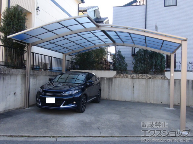 愛知県岡崎市ののカーポート ネスカR (ラウンドスタイル) M合掌 積雪〜20cm対応 施工例