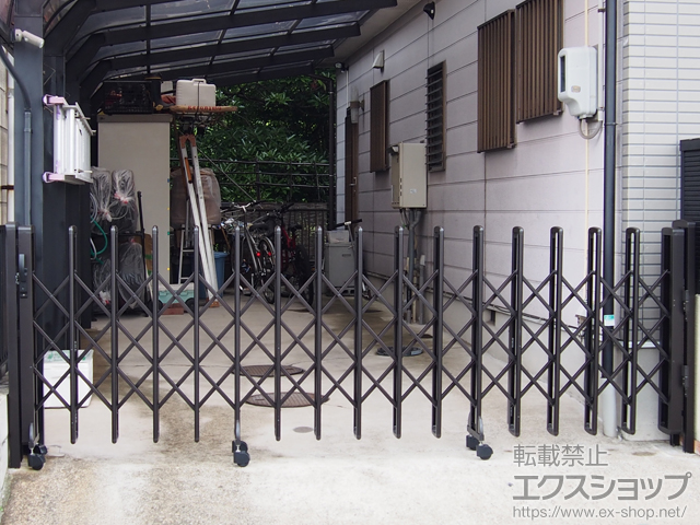 愛知県稲沢市ののカーゲート レイオス1型 ノンレール 片開き 34S 施工例