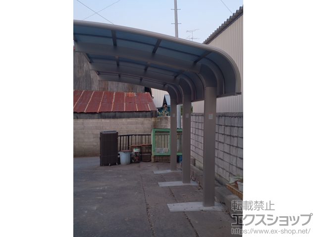 青森県三戸郡五戸町のLIXIL リクシル（トステム）のカーポート テールポートシグマIII 1500 積雪〜50cm対応 施工例