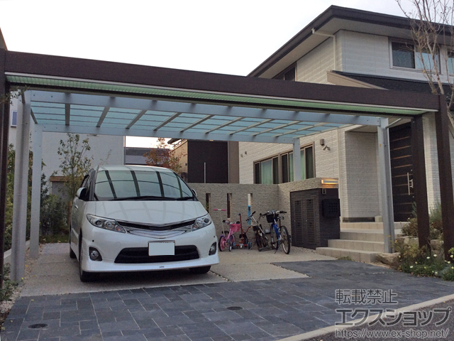 福岡県福岡市ののカーポート エフルージュ ツイン 積雪〜20cm対応 施工例