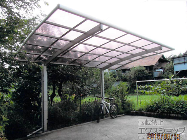 福島県郡山市ののカーポート レイナポートグラン　積雪〜20cm対応＋着脱式サポート 施工例