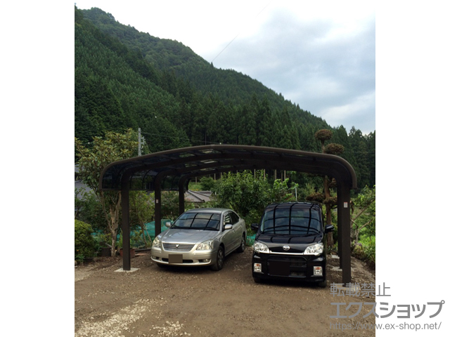 岐阜県下呂市のLIXIL リクシル（トステム）のカーポート テールポートシグマIII 1500 ワイド 積雪〜50cm対応 施工例