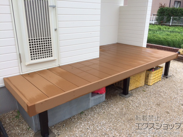 福岡県八女市ののウッドデッキ リウッドデッキ 200 施工例