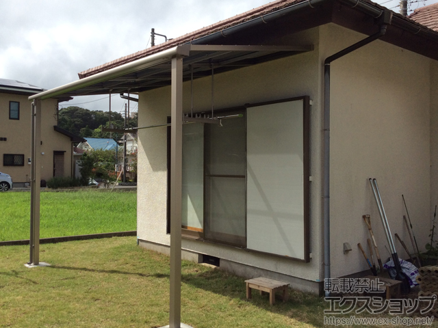 千葉県夷隅郡御宿町のLIXIL リクシル（トステム）のテラス屋根 ライザーテラスII F型 テラスタイプ 単体 積雪〜20cm対応 施工例