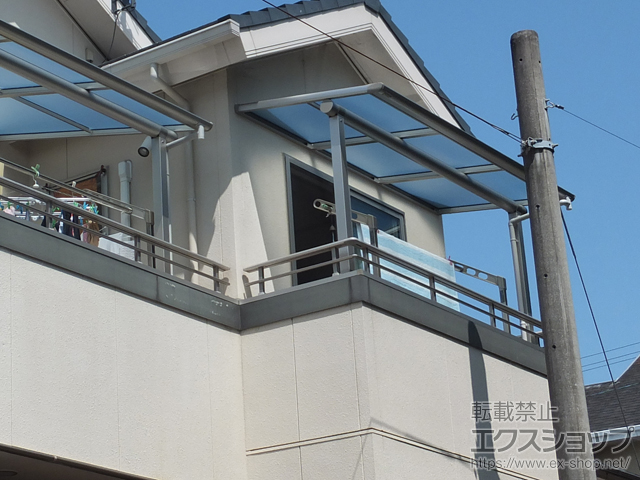 静岡県浜松市ののバルコニー・ベランダ屋根 ヴェクターテラス F型 屋根タイプ 単体 積雪〜20cm対応 施工例