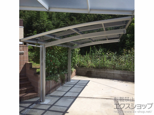 埼玉県比企郡小川町ののカーポート プレシオスポート 積雪〜20cm対応＋着脱式補助柱 施工例