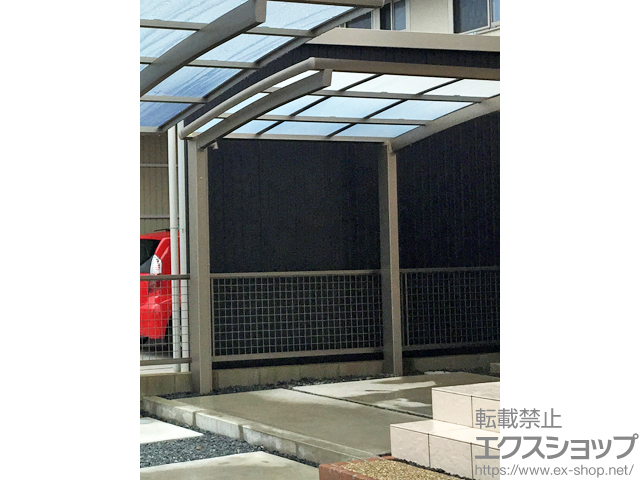 愛知県愛西市ののサイクルポート・駐輪場 ネスカRミニ (ラウンドスタイル) 積雪〜20cm対応 施工例