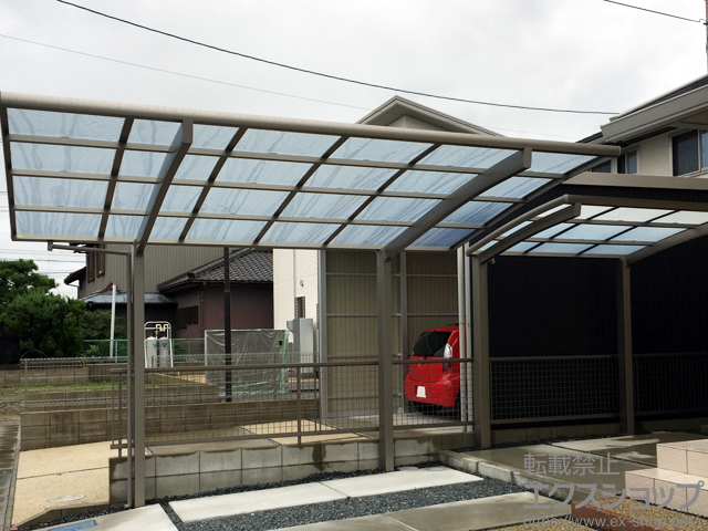 愛知県愛西市ののカーポート ネスカR (ラウンドスタイル) 積雪〜20cm対応 施工例