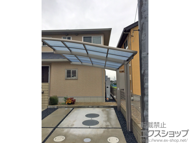 愛知県愛西市ののカーポート ネスカR (ラウンドスタイル) 積雪〜20cm対応 施工例