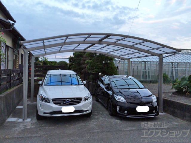 静岡県静岡市ののカーポート プレシオスポート ワイド 積雪〜20cm対応 施工例