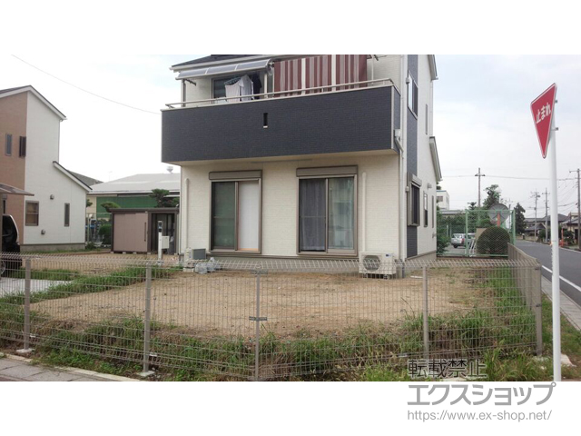 群馬県邑楽郡大泉町ののフェンス・柵 メッシュフェンス G10 自由柱 施工例