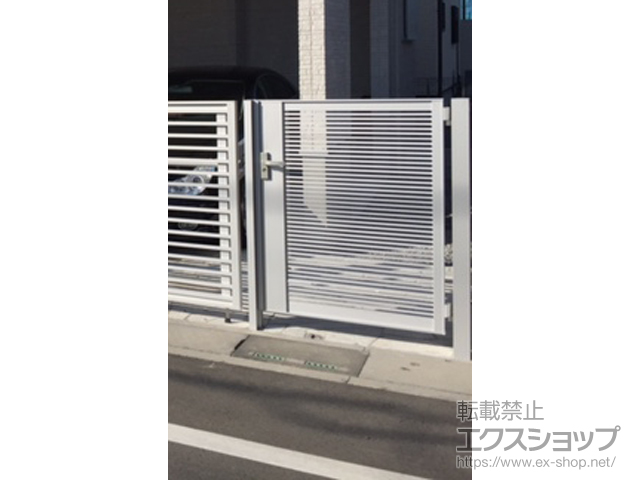 埼玉県越谷市のの門扉 ジオーナ門扉 B1型 片開き 柱使用 施工例