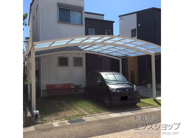 京都府木津川市ののカーポート ネスカR (ラウンドスタイル) ワイド 積雪〜20cm対応 施工例